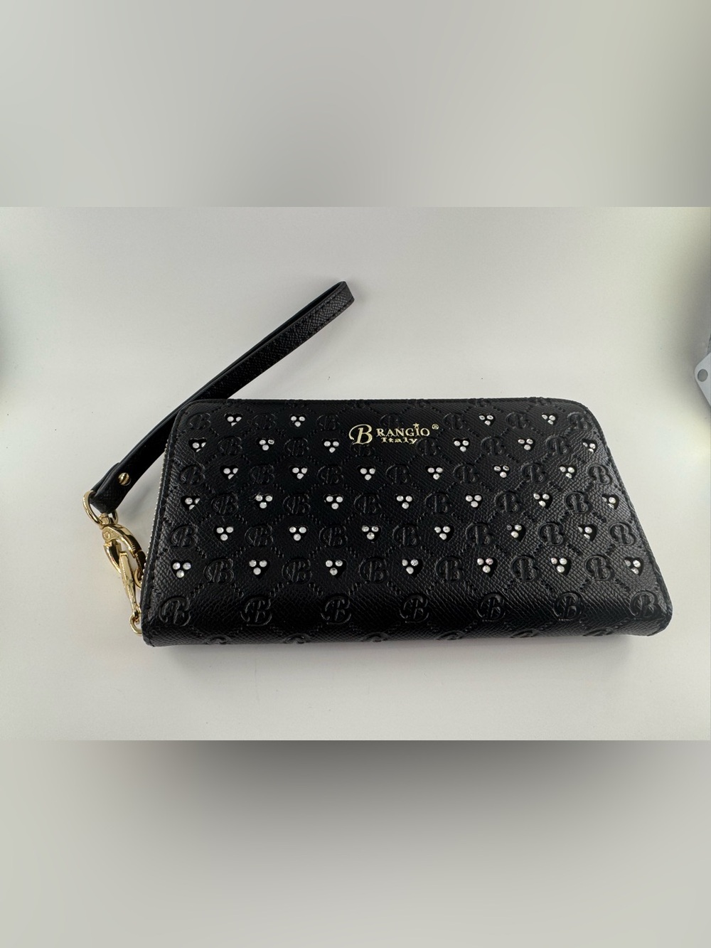 BRANGIO Italy WRISTLET WALLET
MILLIONAIRE VEGAN LEATHER CRYSTAL WRISTLET WALLET - Picture 12 of 12